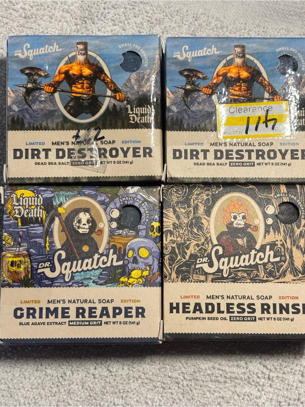 Dr. Squatch Men's Natural Soap Variety Pack - Blue, Tan, Black